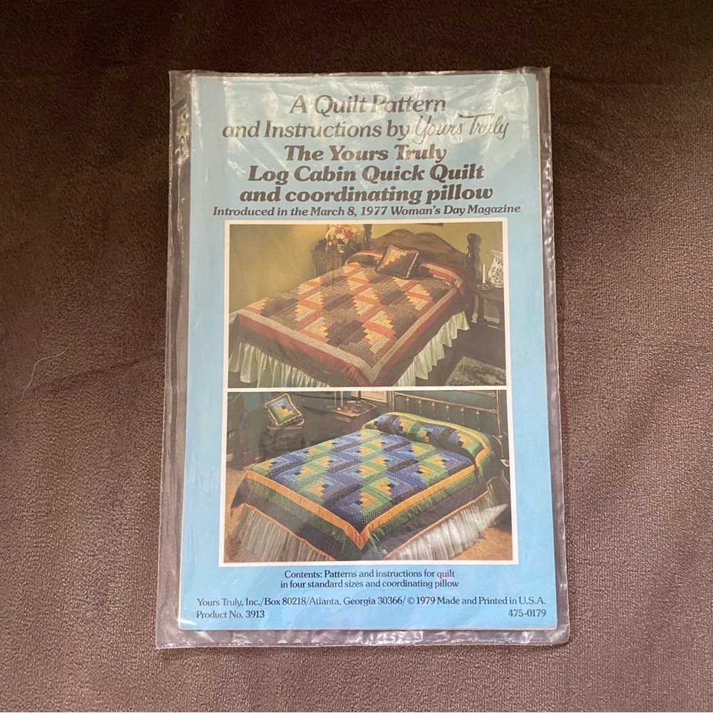The Yours Truly Log Cabin Quick Quilt Pattern